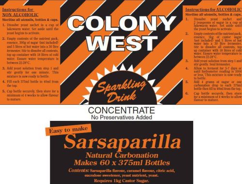 Colony West Sarsaparilla extract root beer
