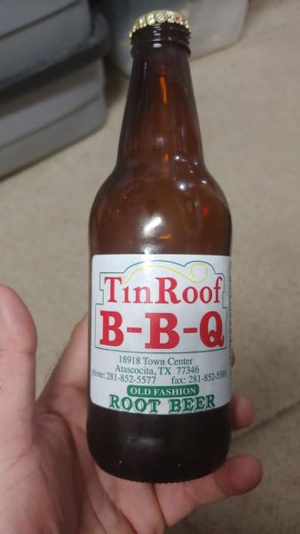 Tin Roof B-B-Q root beer
