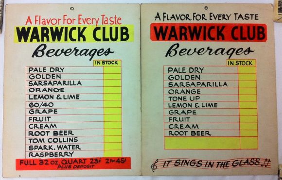 Warwick Club Sarsaparilla root beer