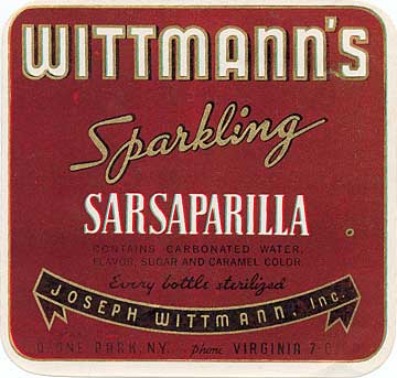 Wittman's Sparkling Sarsaparilla root beer