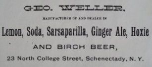 Geo. Weller Sarsaparilla root beer